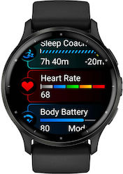 Garmin Venu 3 1.4-inch (3.56 cm) AMOLED Display, 45 mm Digital Smartwatch, 454 x 454 Pixels, Touchscreen, Black, Wi-Fi, GPS Satellite Navigation
