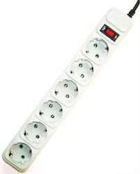 Gembird SPG6-B-10C Surge protector, 6 Schuko sockets, 3m, grey