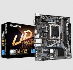 GIGABYTE H610M H V2 Motherboard - Supports Intel Core 14th CPUs, 4+1+1 Hybrid Digital VRM, up to 5600MHz DDR5, 1xPCIe 3.0 M.2, GbE LAN, USB 3.2 Gen 1