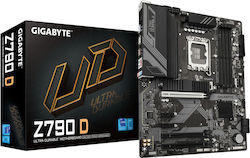 GIGABYTE Z790 D Motherboard - Compatible with Intel Core 14th Gen CPUs, 12+1+1 Phase Digital VRM, Supports up to 7600MHz DDR5 (Overclocked), 3 PCIe 4.0 M.2 Slots, 2.5GbE LAN, USB 3.2 Gen 2