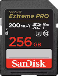 SanDisk Extreme PRO 256GB SDXC Memory Card (Black, UHS-I U3, Class 10, V30)