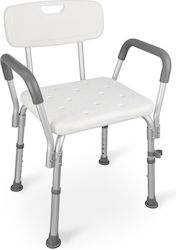 Shower stool with backrest and handles