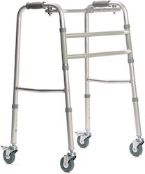 Walking frame rehabilitation with 4 wheels