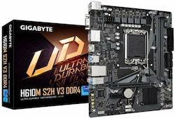 Gigabyte H610M S2H V3 DDR4 Motherboard - Supports Intel Core 14th CPUs, 4+1+1 Hybrid Digital VRM, up to 3200MHz DDR4, 1xPCIe 3.0 M.2, GbE LAN , USB 3.2 Gen 1