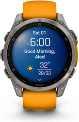 Garmin fenix 8 3.56 cm (1.4") AMOLED 47 mm Digital 454 x 454 pixels Touchscreen Graphite Wi-Fi GPS (satellite)