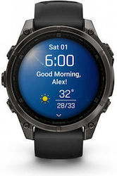Garmin fenix 8 1.4" (3.56 cm) AMOLED 47 mm Digital Touchscreen Smartwatch Black Wi-Fi GPS Satellite Navigation 454 x 454 pixels