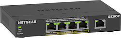 NETGEAR GS305Pv3 Unmanaged Gigabit Ethernet (10/100/1000) Power over Ethernet (PoE) Black