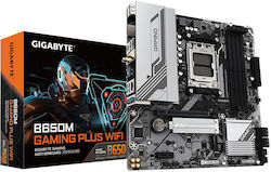 GIGABYTE B650M GAMING PLUS WIFI Motherboard - AMD Ryzen 9000 CPUs, 5+2+2 Phases VRM, up to 8000MHz DDR5, 2xPCIe 4.0 M.2, 2.5GbE LAN, WIFI 6E, USB 3.2 Gen 1
