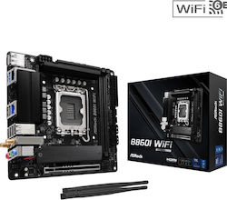 ASRock B860I WiFi Mini ITX Motherboard, Intel B860 Chipset, LGA 1851 Socket (Socket V1)