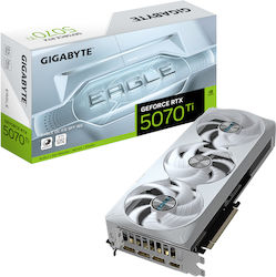 GIGABYTE GeForce RTX 5070 Ti EAGLE OC ICE SFF 16G Graphics Card - 16GB GDDR7, 256bit, PCI-E 5.0, 2542 MHz Core Clock, 3 x DP 2.1a, 1 x HDMI 2.1b, NVIDIA DLSS 4, GV-N507TEAGLEOC ICE-16GD