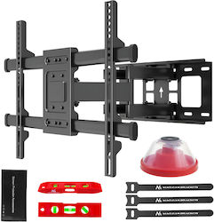 Maclean TV Mount, max VESA 600x400, 32-85", 60kg, horizontal and vertical angle adjustment, profile 65-390mm, black, MC-789