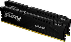 Kingston Technology FURY Beast 32GB (2 x 16GB) DDR5 6000MT/s CL30 DIMM Memory Kit Black EXPO