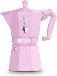 Bialetti MOKA EXCLUSIVE 6-Cup Pink Stovetop Espresso Maker