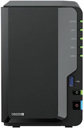 Synology DS225+ 2 Bay NAS Desktop Intel® Celeron® J4125 2 GB DDR4 Synology DSM Black - only Synology HDD