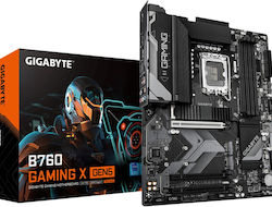 GIGABYTE B760 GAMING X GEN5 Motherboard - Supports 14th Gen. Intel Core CPUs, 8+1+1 phases VRM, up to 5600MHz DDR5, 3xPCIe 4.0 M.2, 2.5 GbE LAN, USB 3.2 Gen 2