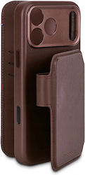Decoded Leather Detachable Wallet for iPhone 17 Pro, Chocolate Brown