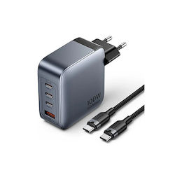 Vention 100W charger 1xUSB-A 3xUSB-C + cable