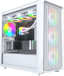Montech X5M Mid-Tower PC Case (White, Tempered Glass)