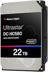 Western Digital Ultrastar DC HC580 internal hard drive 22 TB 7200 RPM 512 MB 3.5" Serial ATA