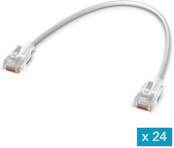 Ubiquiti UACC-Cable-Patch-EL-0.15M-W-24 Networking Cable, Translucent White, Cat6