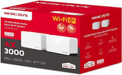 Mercusys HaloH85X - σύστημα πλέγματος Wi-Fi (σετ 2 τεμαχίων)
