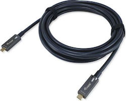 Equip USB-C 3.2 to C AOC Cable 8K PD60W St/St 10.00m Black
