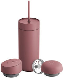 Carter Move 3-in-1 Travel Mug 473 ml with 3 Lids by Fellow, Powder Pink