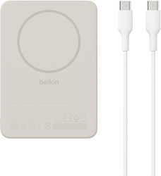 Belkin BoostCharge Slim 5000mAh MagSafe Power Bank 7.5W – Sand (BPD020hqSA)