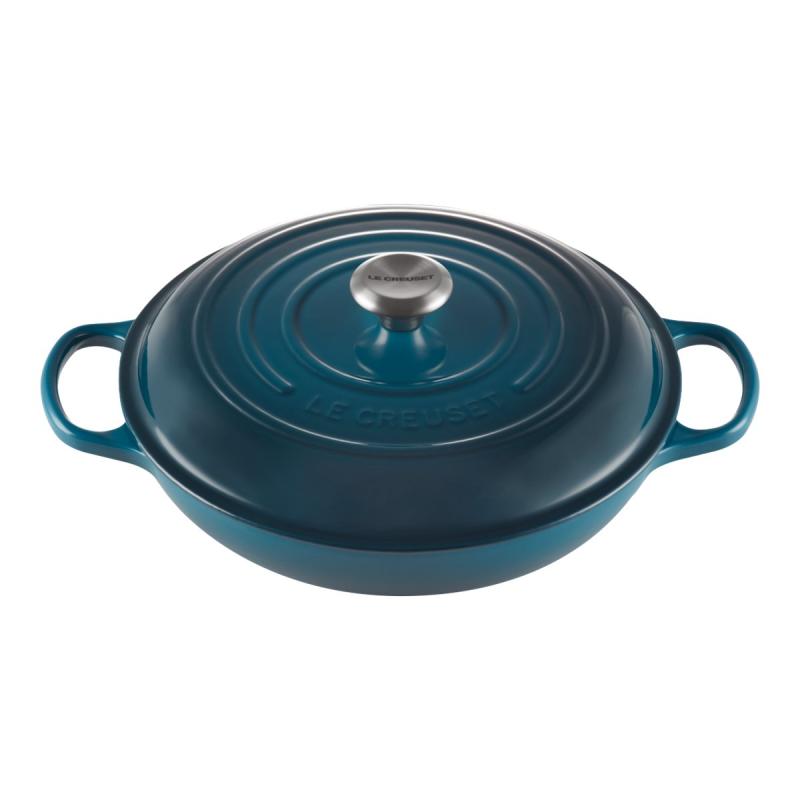 Le Creuset Signature Shallow Casserole round 30cm Deep Teal (21180306422430)