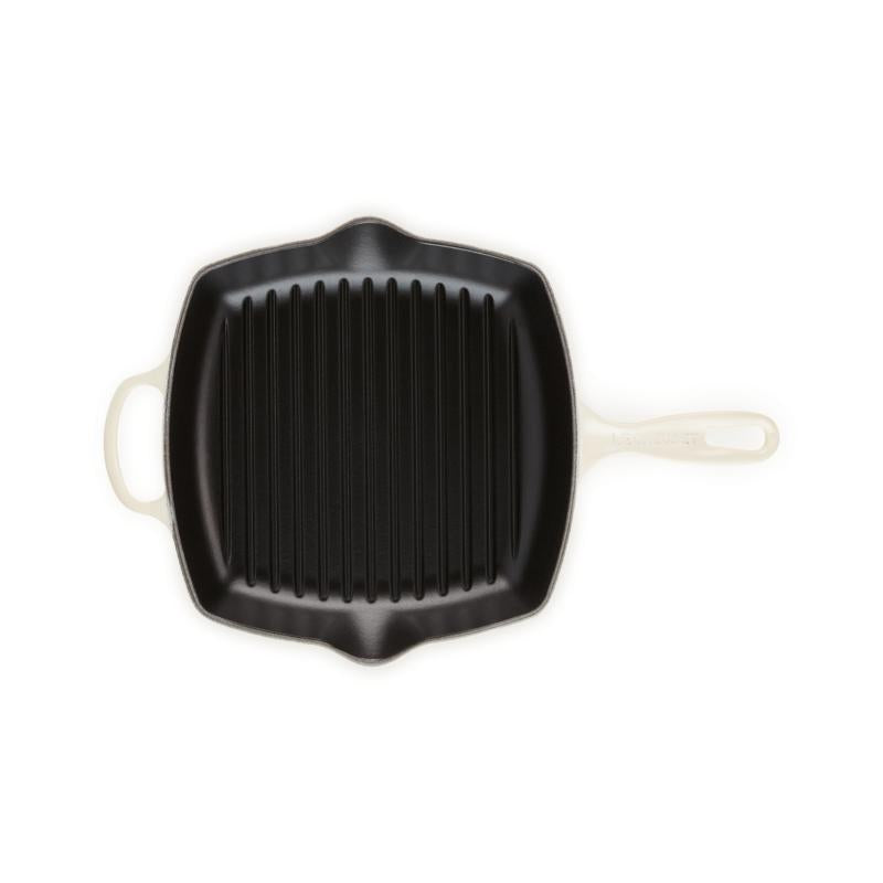 Le Creuset Signature Square Grill Pan 26cm meringue (20183267160422)