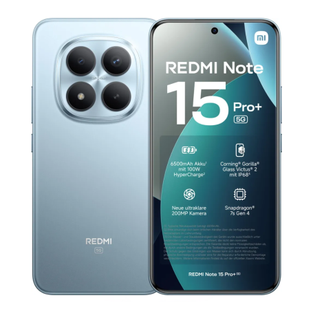 Xiaomi Redmi Note 15 Pro+ 8+256GB 6.83" 5G Glacier Blue EU