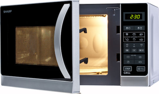 Sharp Φούρνος Μικροκυμάτων με Grill 20lt Inox