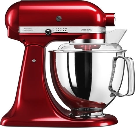 KitchenAid 5KSM175PSECA Artisan 4.8 L Food Processor with 300 W Motor, Red