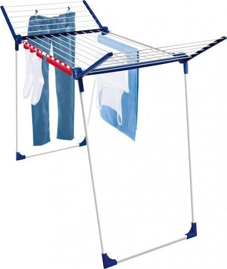 Leifheit Pegasus 180 Classic Floor-Standing Laundry Rack in Blue and White