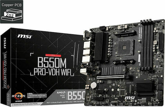 MSI B550M PRO-VDH WIFI (Μαύρο)