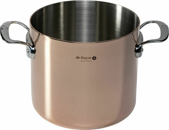 De Buyer Prima Matera Extra-High Copper/Steel Saucepot 20 cm (Induction Compatible)