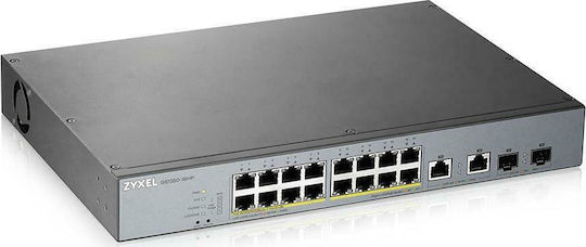 Zyxel GS1350-18HP-EU0101F Managed L2 Gigabit Ethernet Network Switch (10/100/1000) with Power over Ethernet (PoE) in Grey