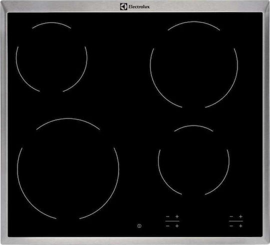 Electrolux EHF16240XK Black Built-In Ceramic Hob with 4 Cooking Zones