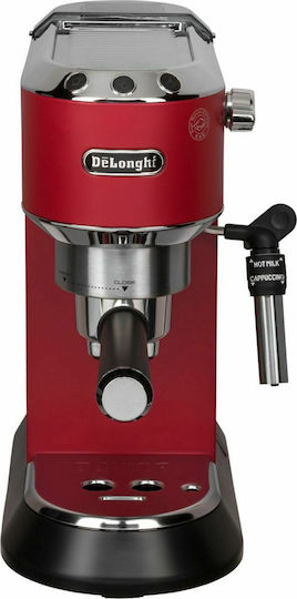 De'Longhi Dedica Pump Μηχανή Espresso 1300W Πίεσης 15bar Κόκκινη