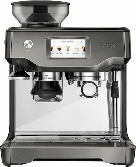 Sage Barista Touch Αυτόματη Μηχανή Espresso 1680W Πίεσης 15bar για Cappuccino με Μύλο Άλεσης Black Stainless Steel