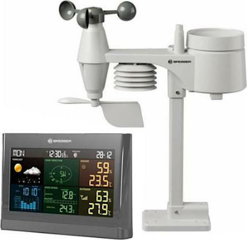 Bresser 5-in-1 Comfort Weather Center 7002550CM3000 Ασύρματος Μετεωρολογικός Σταθμός Ψηφιακός Επιτραπέζιος Γκρι