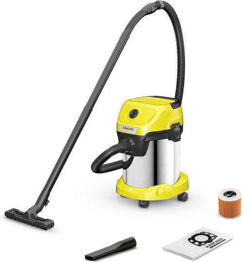 Kärcher WD 3 S V-17/4/20 17 L Drum Vacuum Cleaner Dry & Wet 1000 W with Dust Bag
