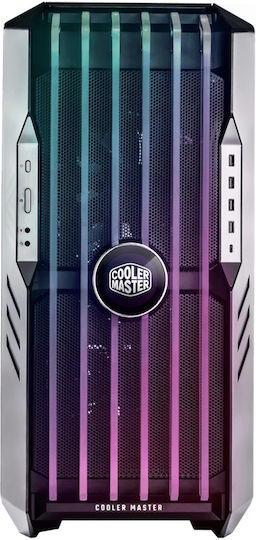 CoolerMaster HAF700 EVO Gaming Full Tower Κουτί Υπολογιστή με Πλαϊνό Παράθυρο και RGB Φωτισμό Titanium Grey