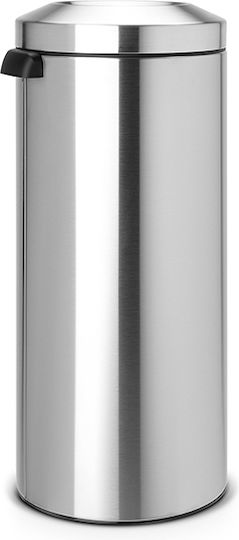 Brabantia Flame Guard Trash Can in Matte Steel Finish