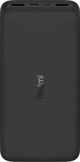 Xiaomi Redmi Power Bank 20000 mAh Ταχεία Φόρτιση Μαύρη