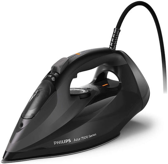 Σίδερο Philips DST7511/80 με λειτουργίες στεγνού και ατμού, πάτος SteamGlide Elite, ισχύς 3200 W, μαύρο