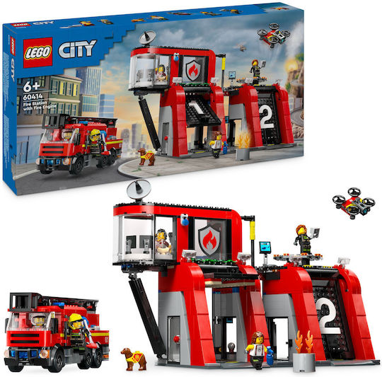 LEGO City 60414 Fire Station with Fire Truck