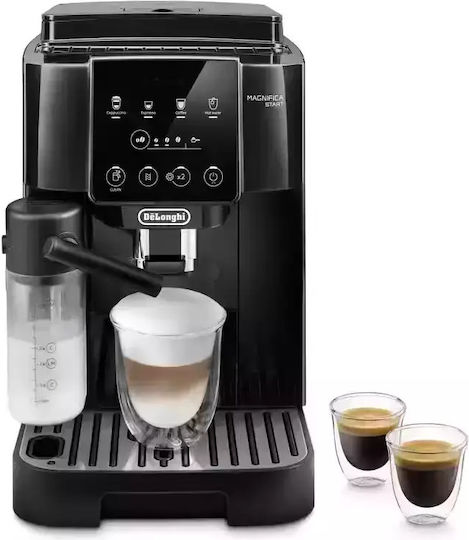 De'Longhi Magnifica Start Αυτόματη Μηχανή Espresso 1450W Πίεσης 15bar για Cappuccino με Μύλο Άλεσης Μαύρη 220.60.B