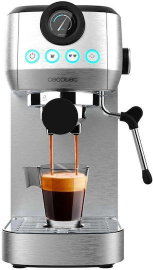 Cecotec Power Espresso 20 Steel Pro Μηχανή Espresso 1350W Πίεσης 20bar Steel