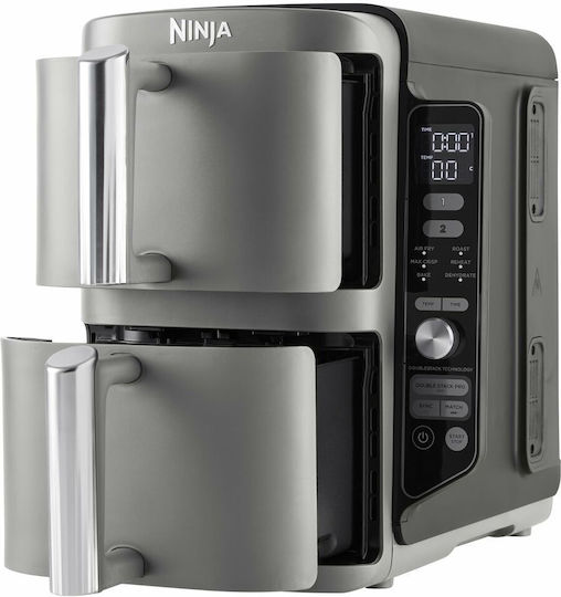 Ninja SL400EU Double Basket Air Fryer, 9.5 L, 2470 W, Black and Grey